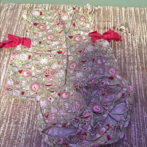 Janie & Jack Colorful Baby Outfit with Pink Accents. Size 0-6 Months.